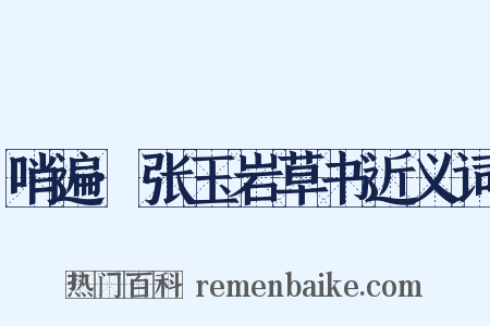 哨遍·张玉岩草书近义词是什么意思的图片